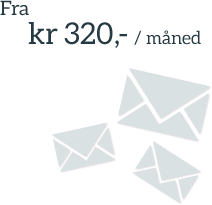 Virksomheds email-løsning Fra kr 320,- / måned